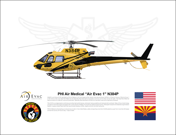 PHI Air Medical Airbus H-125 “Air Evac 1” N384P - Lian Media
