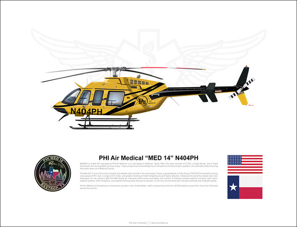 PHI Air Medical Bell 407 “MED 14” N404PH - Lian Media