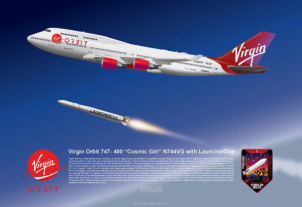 B747 400 ヴァージンオービット Virgin Orbit 747- 400 “Cosmic Girl” N744VG with LauncherOne