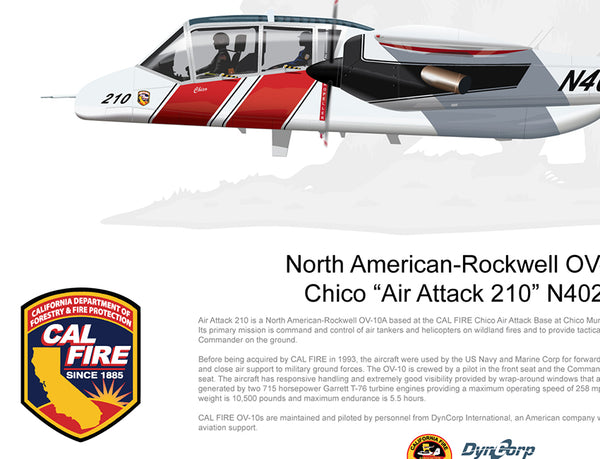 CAL FIRE OV-10 Bronco Chico Air Attack 210 N402DF with Tanker