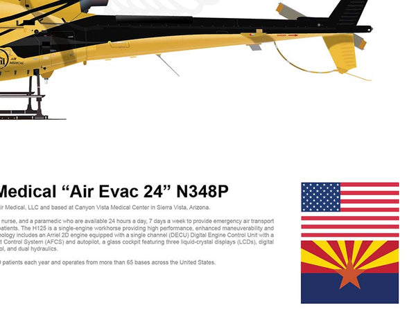 PHI Air Medical Airbus H125 “Air Evac 24” N348P Sierra Vista