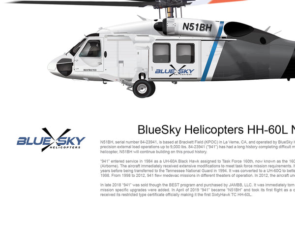BlueSky Helicopters Black Hawk HH-60L N51BH - Lian Media