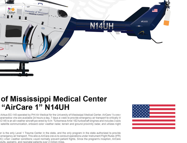 AIRCARE 1 AIRBUS EC145 N14UH - Lian Media