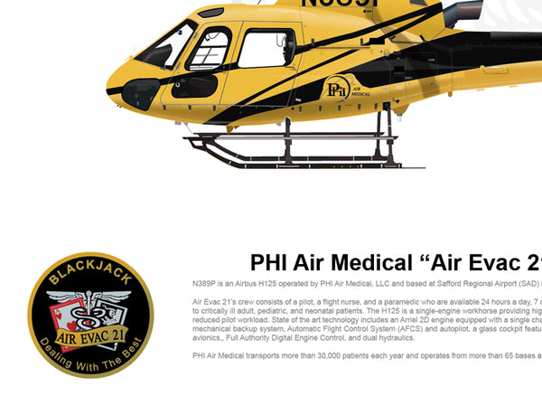 PHI Air Medical Airbus AS350 “Air Evac 21” N389P - Lian Media