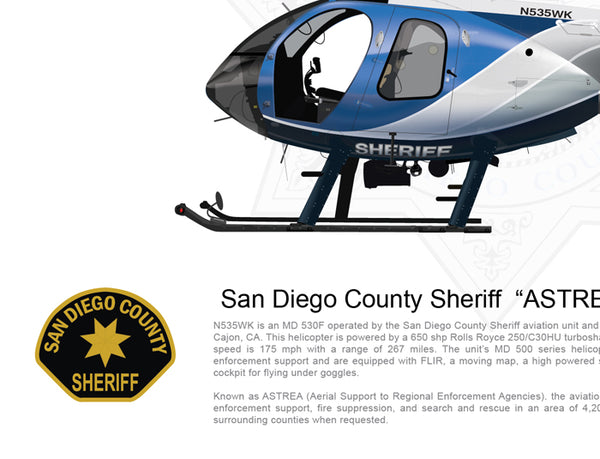 【レア未開封】LOS ANGELES SHERIFF MD500E w/クルー San Diego County Sheriff MD530F “ASTREA 6” N535WK - Lian Media
