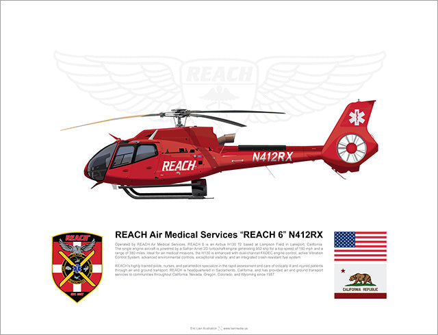 REACH Airbus H130 "REACH 6" N412RX Lakeport, California