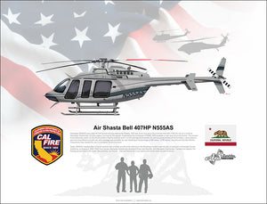 Air Shasta Bell 407HP N555AS