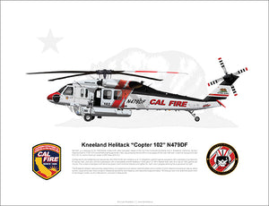 CAL FIRE FIREHAWK Kneeland Helitack “Copter 102” N479DF - Static