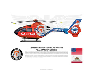 CALSTAR Airbus EC135 'CALSTAR 13' N833CS - Merced with CALSTAR Patch