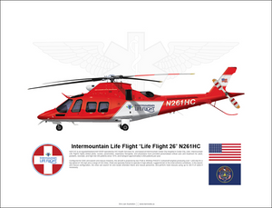 This is an image of an AW109SP Helicopter