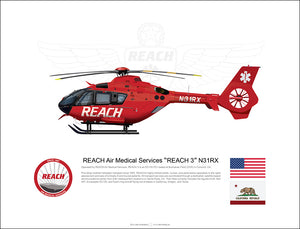 REACH Air Medical Services Airbus EC135 "REACH 3" N31RX STATIC