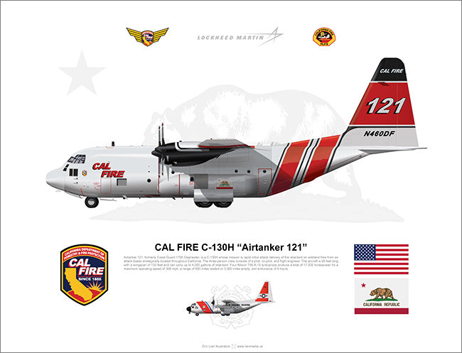 CAL FIRE C-130H "Airtanker 121" N460DF