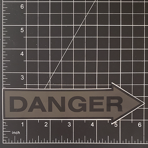 Die Cut Sticker: "Danger" Tail Rotor Warning - Military