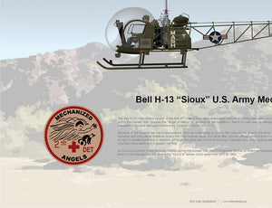 MASH 4077 BELL H-13 (BELL 47) SIOUX US ARMY MEDEVAC