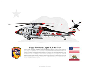 CAL FIRE FIREHAWK BOGGS MOUNTAIN HELITACK “Copter 104” N487DF - Static