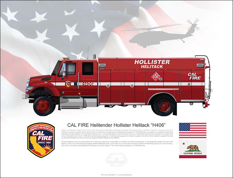 CAL FIRE Helitender Hollister Helitack "H406"