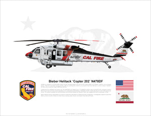 CAL FIRE FIREHAWK Bieber Helitack “Copter 202” N478DF - Static