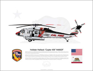 Cal Fire FIREHAWK Hollister Helitack “Copter 406” N480DF - Static