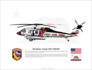 Cal Fire FIREHAWK McClellan Copter 903 N483DF - Static