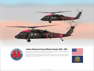 Idaho National Guard Black Hawks 858 859 California Fires