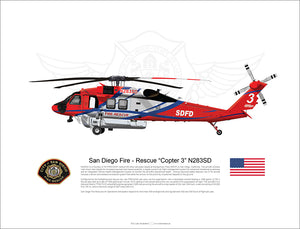 San Diego Fire Rescue FIREHAWK Copter 3 N283SD - Static