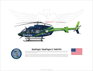 StatFlight “StatFlight 5” N401PH Bell 407 - Dark paint scheme