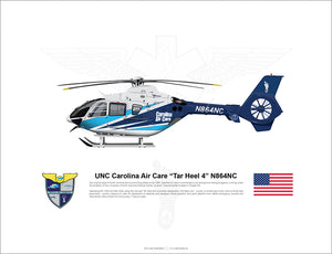 UNC Carolina Air Care EC135 “Tar Heel 4” N864NC