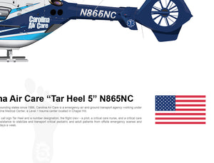 UNC Carolina Air Care EC135 “Tar Heel 5” N865NC
