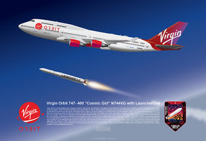 Virgin Orbit 747- 400 “Cosmic Girl” N744VG with LauncherOne