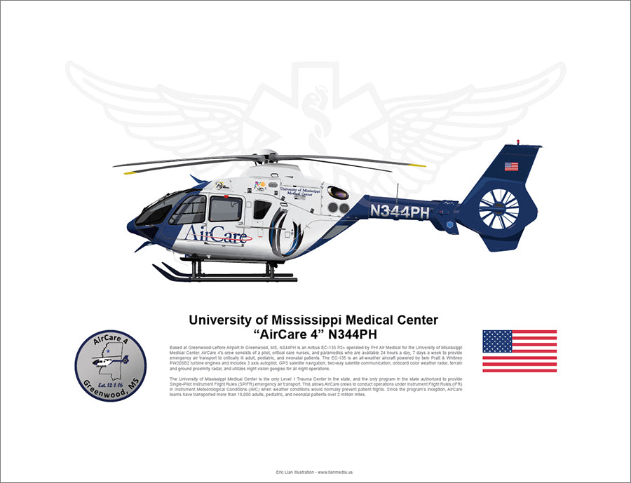 AIRCARE 4 N344PH AIRBUS EC135 STATIC