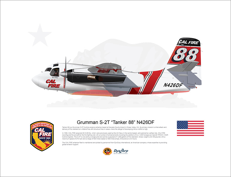 CAL FIRE Grass Valley S-2T Airtanker 88 N426DF
