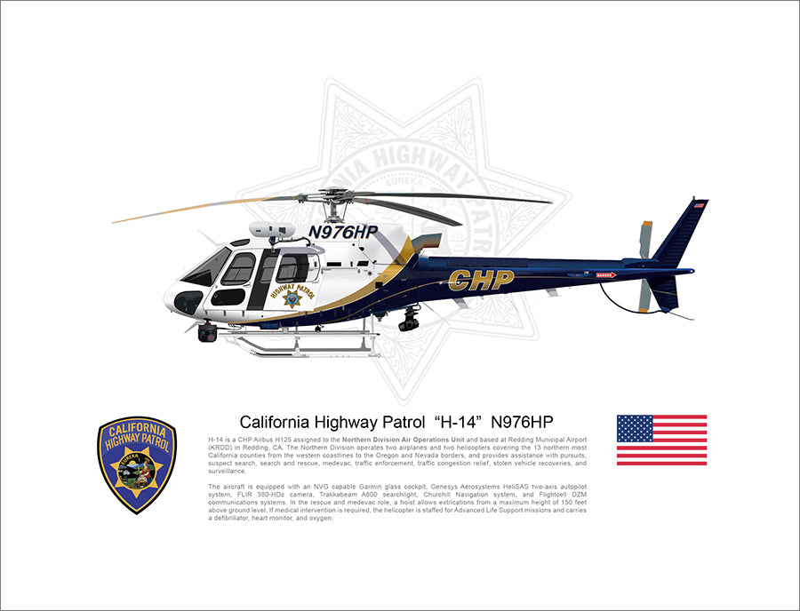 California Highway Patrol Airbus H125 "H-14" N976HP