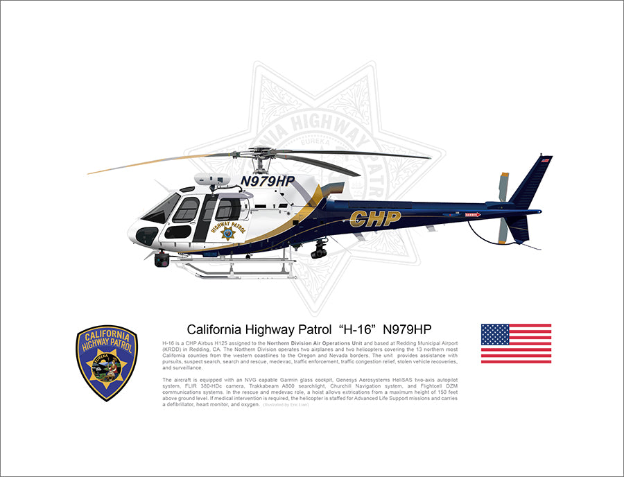 California Highway Patrol Airbus H125 "H-16" N979HP