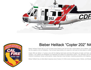 CAL FIRE Bieber Helitack Bell UH-1H Huey 'Copter 202' N497DF