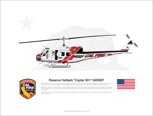 CAL FIRE Helitack Bell UH-1H Huey 'Copter 901' N489DF