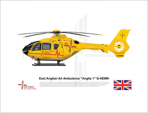 East Anglian Air Ambulance Airbus EC135 "Anglia 1" G-HEMN