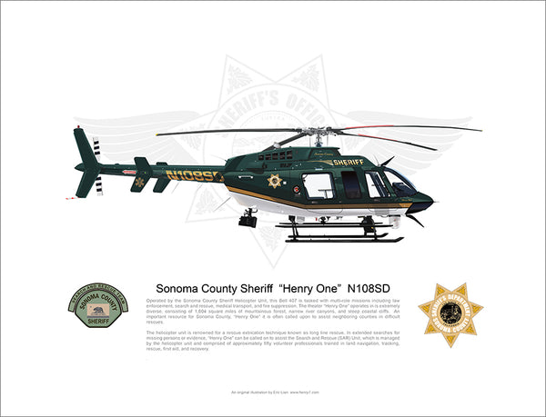 Sonoma County Sheriff Bell 407 N108SD 'Henry 1' - Lian Media