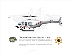 Sonoma County Sheriff Bell 206 L3  "Henry One" N125RP