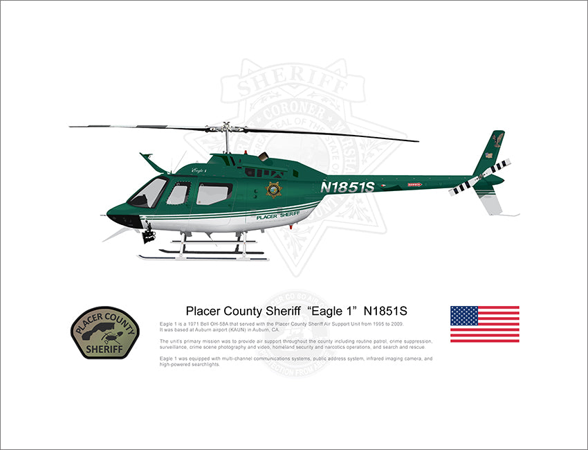 Placer County Sheriff Bell OH-58 "Eagle 1" N1851S