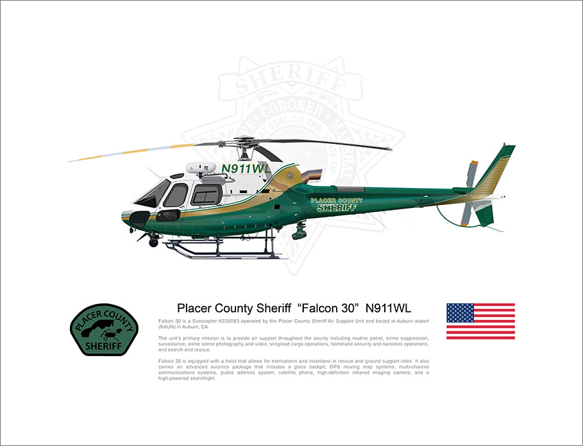 Placer County Sheriff Airbus H125 "Falcon 30" N911WL
