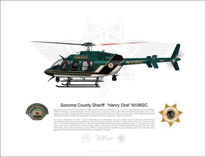 Sonoma County Sheriff Bell 407GXP N108SC 'Henry 1' FLYING