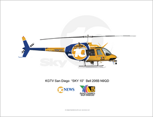 KGTV San Diego Bell 206 "Sky 10" Bell 206B N9QD