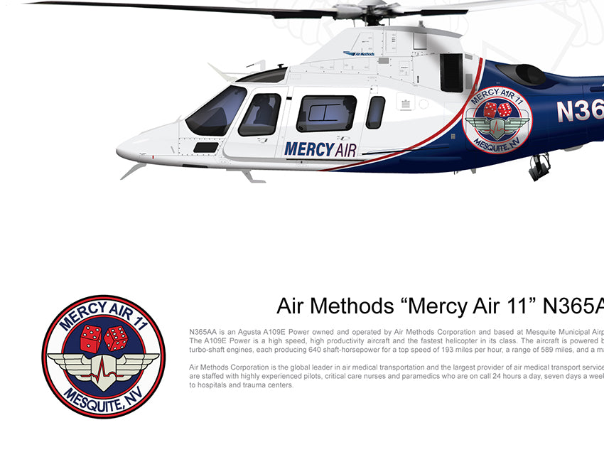 Mercy Method Air Methods “Mercy Air 11” Agusta A109E POWER N365AA - Lian Media