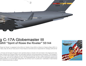 BOEING C17 GLOBEMASTER MARCH AFB "SPIRIT OF ROSIE THE RIVETER" 55144