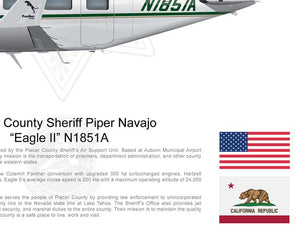 Placer County Sheriff Piper Navajo “Eagle II” N1851A - Flying