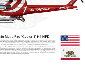 SACRAMENTO METRO FIRE UH-1 HUEY "COPTER 1" N114FD