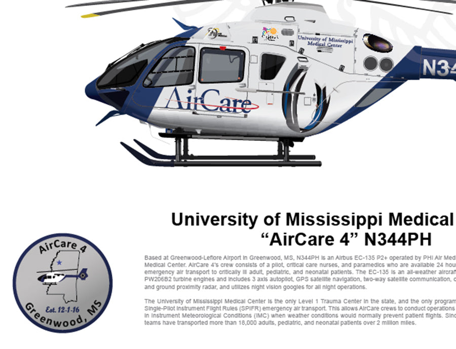 AIRCARE 4 N344PH AIRBUS EC135 STATIC