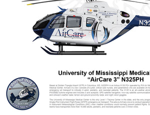 U of Mississippi Airbus EC135 AirCare 3 N325PH STATIC