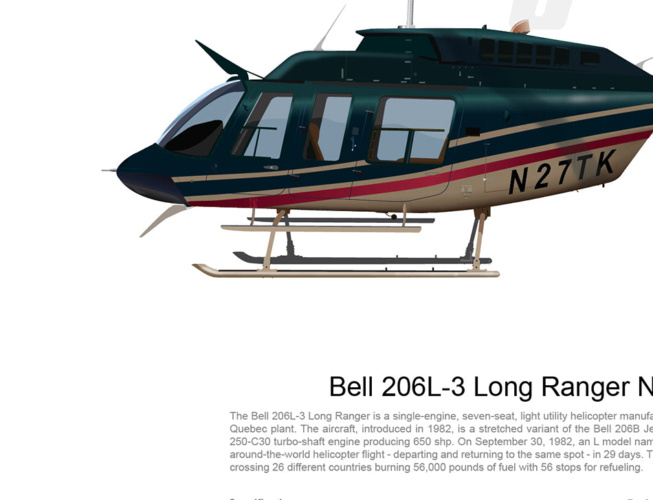 BELL 206L-3 LONG RANGER N27TK - HELICO