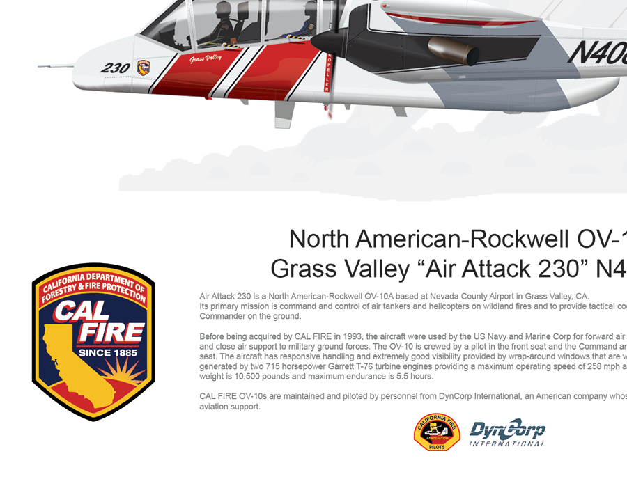CAL FIRE OV-10 Bronco Grass Valley Air Attack 230 N408DF